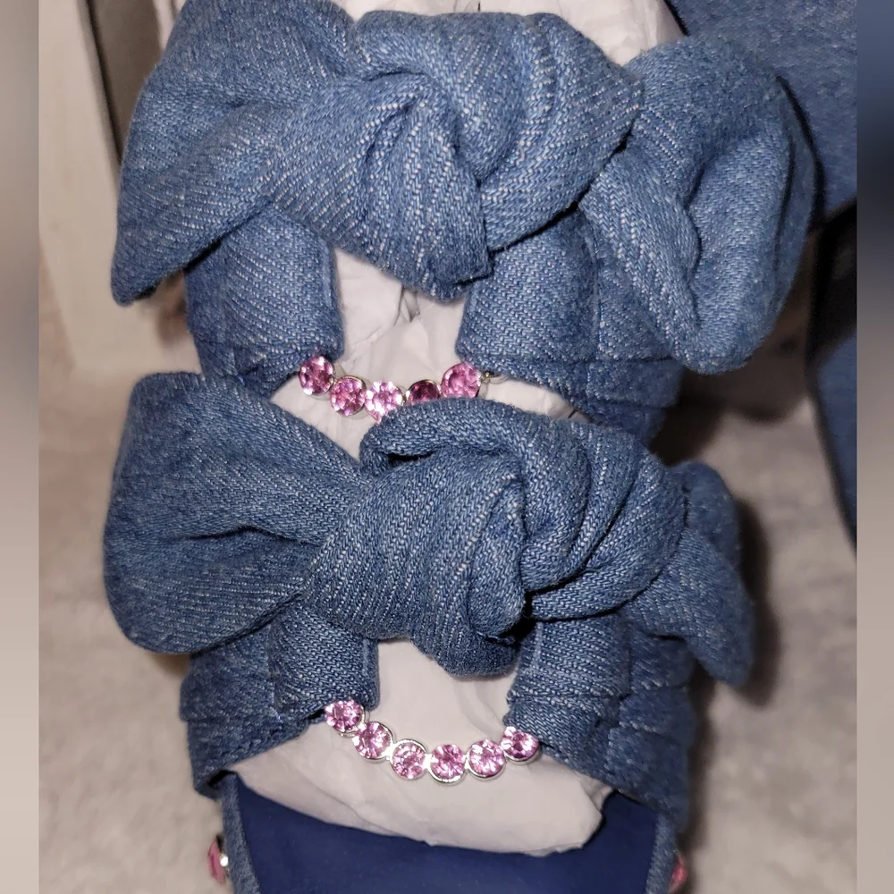 Sugar Thrillz Strike A Pose Denim Platforms - Picture 5 of 10